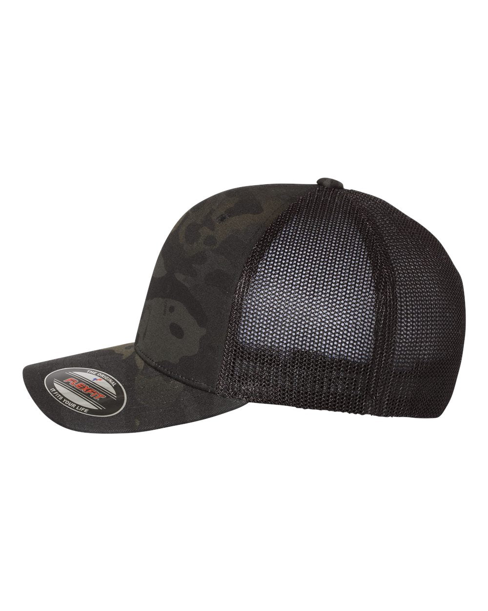 Whiskey Throttle Show Black Camo Trucker Cap